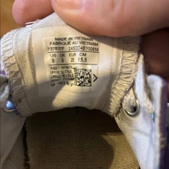 Converse Kids Sneakers in Purple with White Accents - Picture 2 of 6